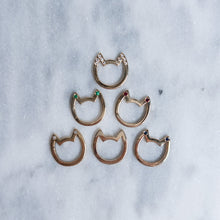 Load image into Gallery viewer, 18K Yellow Gold Eye of the Cat Plain Kitty Charm Enhancer