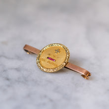 Load image into Gallery viewer, Antique 18K Yellow Gold Augis Qu'hier Love Token Brooch