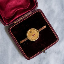 Load image into Gallery viewer, Antique 18K Yellow Gold Augis Qu'hier Love Token Brooch