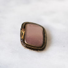 Load image into Gallery viewer, Georgian 10K Rose Gold Enamel Ouroboros Serpent Mourning Brooch