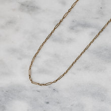 Load image into Gallery viewer, Vintage 19.75 inch 14K Yellow Gold Paperclip-Link Chain, 3.1g