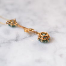 Load image into Gallery viewer, Edwardian 16.75 inch 14K Yellow & Rose Gold Zircon Lavalier Necklace