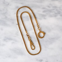 Load image into Gallery viewer, Mid-Century 14.25 inch Square Snake Link Watch Chain