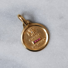 Load image into Gallery viewer, Vintage 1960s 18K Yellow Gold QU'HIER QUE DEMAIN Augis Pendant