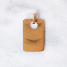 Load image into Gallery viewer, 18K Yellow Gold Rectangle QU'HIER QUE DEMAIN Augis Pendant