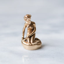 Load image into Gallery viewer, Vintage 14k Yellow Gold Bernhard Hertz Little Mermaid Statue Charm