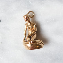 Load image into Gallery viewer, Vintage 14k Yellow Gold Bernhard Hertz Little Mermaid Statue Charm
