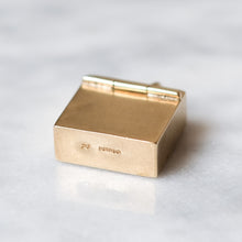 Load image into Gallery viewer, Vintage 9K Yellow Gold Enamel Players Navy Cut Cigarette Box Charm