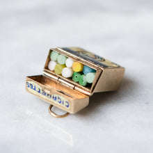 Load image into Gallery viewer, Vintage 9K Yellow Gold Enamel Players Navy Cut Cigarette Box Charm