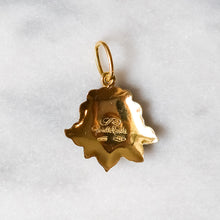 Load image into Gallery viewer, 18K Yellow Gold Enamel Rose Pendant by Gabriella Rivalta