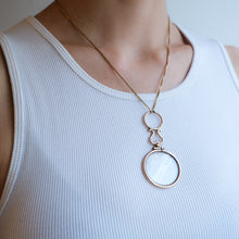 Load image into Gallery viewer, Antique Victorian 9K Rose Gold Quizzing Glass Pendant