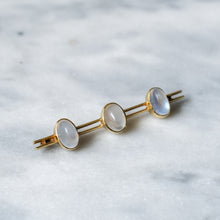 Load image into Gallery viewer, Antique 9K Yellow 3-Stone Moonstone Pendant