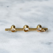 Load image into Gallery viewer, Antique 9K Yellow 3-Stone Moonstone Pendant