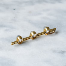 Load image into Gallery viewer, Antique 9K Yellow 3-Stone Moonstone Pendant