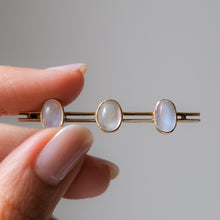 Load image into Gallery viewer, Antique 9K Yellow 3-Stone Moonstone Pendant