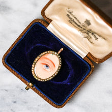 Load image into Gallery viewer, Antique Victorian 9K Rose Gold Lover's Eye Locket Pendant