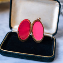 Load image into Gallery viewer, Antique 9K Two-Tone Gold Engraved with Enamel Orange Blossom Keepsake Locket