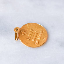 Load image into Gallery viewer, 18K Yellow Gold Concave Round QU'HIER QUE DEMAIN Augis Pendant