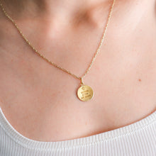 Load image into Gallery viewer, 18K Yellow Gold Concave Round QU'HIER QUE DEMAIN Augis Pendant