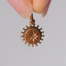 Load image into Gallery viewer, Victorian 15K Rose Gold Starburst Diamond Charm Conversion
