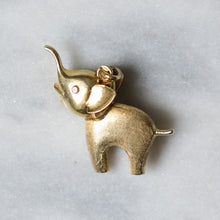 Load image into Gallery viewer, Vintage 14K Yellow Gold Elephant Pendant