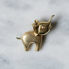 Load image into Gallery viewer, Vintage 14K Yellow Gold Elephant Pendant