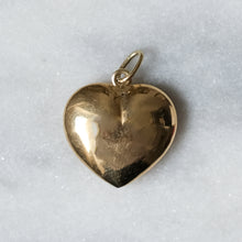 Load image into Gallery viewer, Vintage 14K Yellow Gold Puffy Heart Charm Pendant