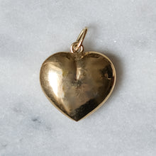 Load image into Gallery viewer, Vintage 14K Yellow Gold Puffy Heart Charm Pendant