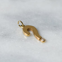 Load image into Gallery viewer, Vintage 14K Yellow Gold Question Mark Charm