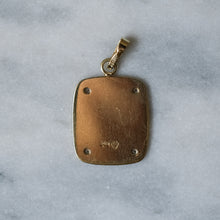 Load image into Gallery viewer, Vintage 14K Yellow Gold Diamond Engraving Plate Pendant