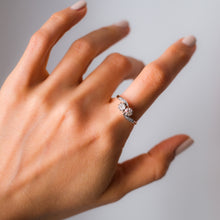 Load image into Gallery viewer, Antique Jugendstil 14K Yellow Gold Diamond Toi et Moi Ring