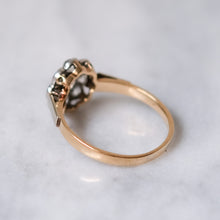 Load image into Gallery viewer, Antique 14K Yellow and White Gold Diamond Daisy Cluster Ring