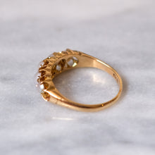 Load image into Gallery viewer, Antique Victorian 15K Yellow Gold Half-Loop 5-Stone Pearl Ring
