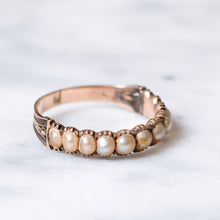 Load image into Gallery viewer, Georgian Half Hoop Pearl Ring