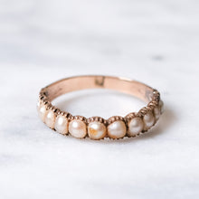 Load image into Gallery viewer, Georgian Half Hoop Pearl Ring