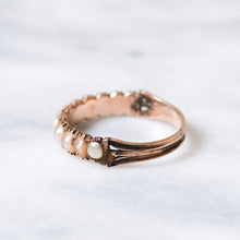 Load image into Gallery viewer, Georgian Half Hoop Pearl Ring