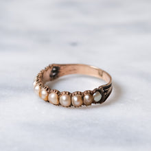 Load image into Gallery viewer, Georgian Half Hoop Pearl Ring