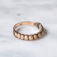 Load image into Gallery viewer, Georgian Half Hoop Pearl Ring