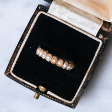 Load image into Gallery viewer, Georgian Half Hoop Pearl Ring