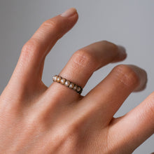 Load image into Gallery viewer, Georgian Half Hoop Pearl Ring