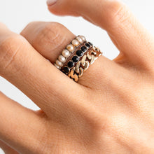 Load image into Gallery viewer, Georgian Half Hoop Pearl Ring