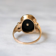 Load image into Gallery viewer, Victorian 18K Yellow Gold Ruby and Bullseye Agate Mourning Ring