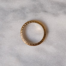 Load image into Gallery viewer, Vintage 9K Yellow Gold Side Etched Band US 5 / UK J