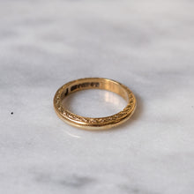 Load image into Gallery viewer, Vintage 9K Yellow Gold Side Etched Band US 5 / UK J