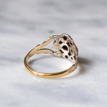 Load image into Gallery viewer, Antique Victorian 18K Yellow Gold Rose-Cut Diamond Floral Cluster Ring circa 1850-70s