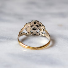 Load image into Gallery viewer, Antique Victorian 18K Yellow Gold Rose-Cut Diamond Floral Cluster Ring circa 1850-70s