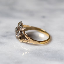 Load image into Gallery viewer, Antique Victorian 18K Yellow Gold Rose-Cut Diamond Floral Cluster Ring circa 1850-70s