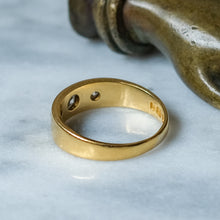 Load image into Gallery viewer, Antique 18K Yellow Gold 3-Stone Diamond Trilogy Ring