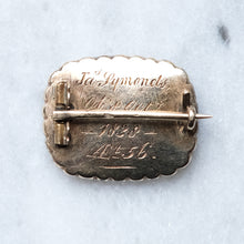 Load image into Gallery viewer, Victorian Early 19th Century 14K Onyx and Seed Pearl Mourning Brooch