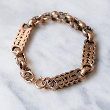 Load image into Gallery viewer, Antique Victorian 9K Rose Gold Celestial Star Pierced Bracelet